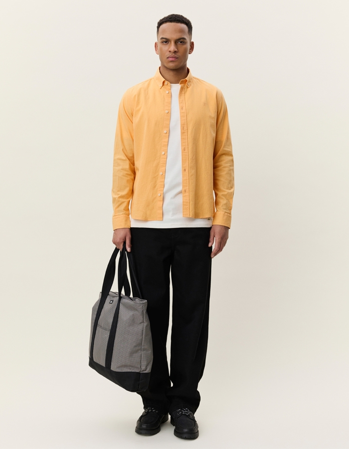 Katoen linnen hemd in oranje