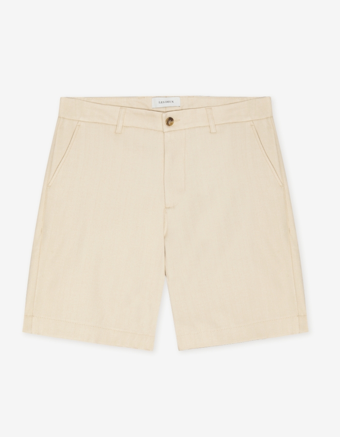 Herringbone Short in ecru