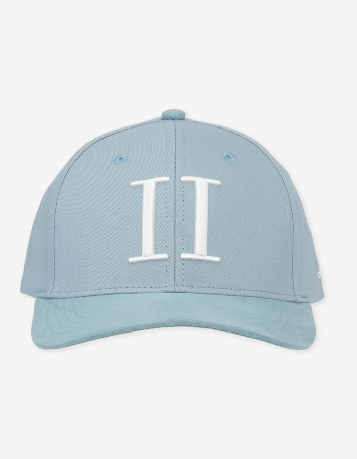 Suède baseball cap in blauw