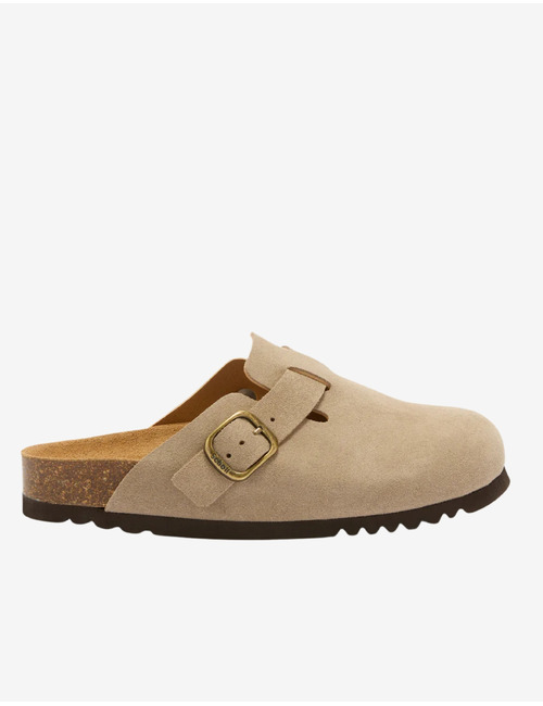 Slippers in donker beige