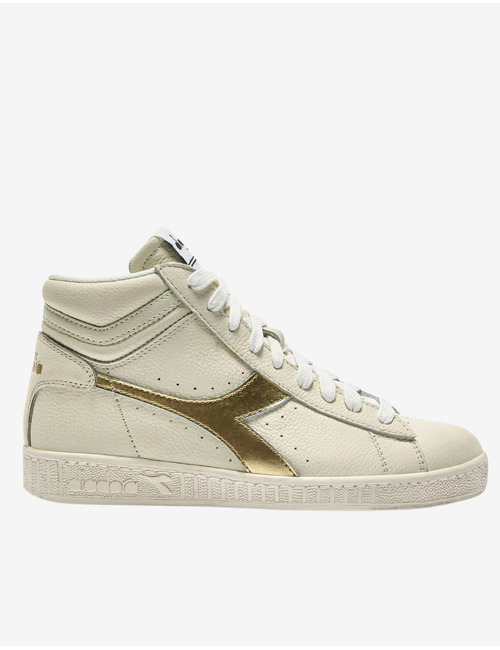 Hoge sneakers in wit met goud
