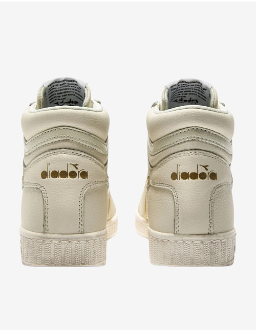 Hoge sneakers in wit met goud