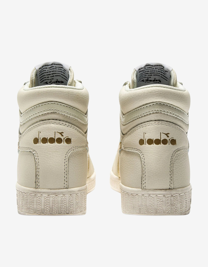 Hoge sneakers in wit met goud