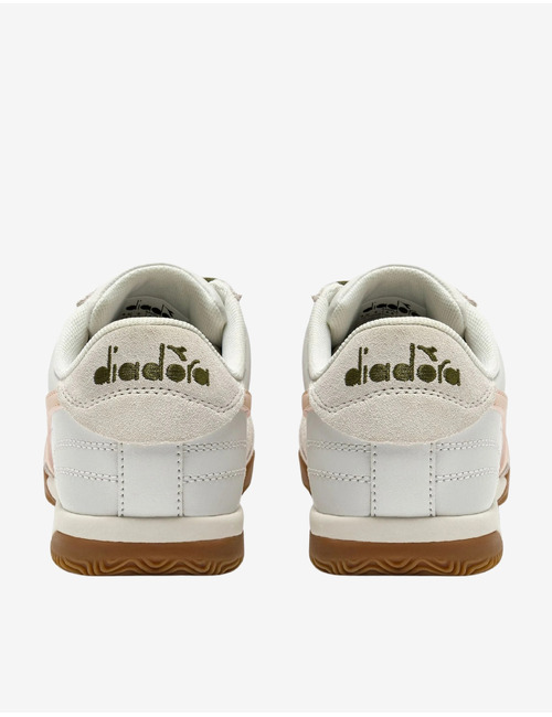 Sneakers met suède en gum zool in roze en zilver