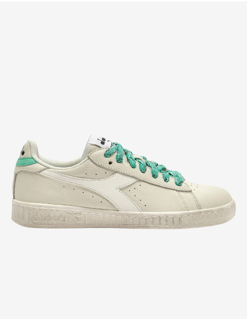 Sneakers met paisley details in wit en groen