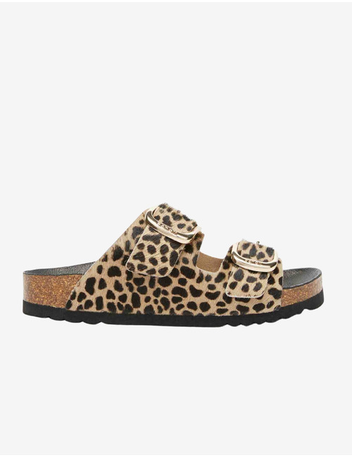 Slippers met luipaardprint