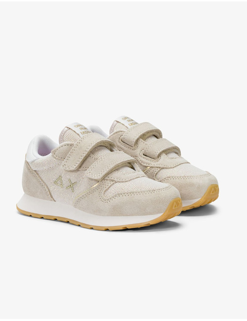 Sneakers met glitter in goud