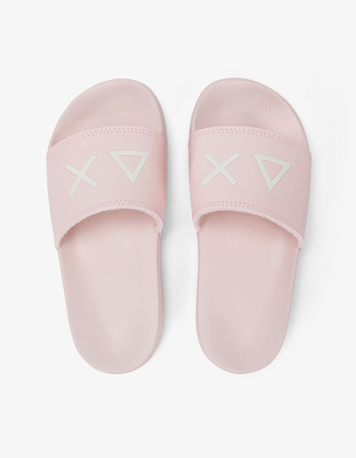 PU slippers in porselein roze