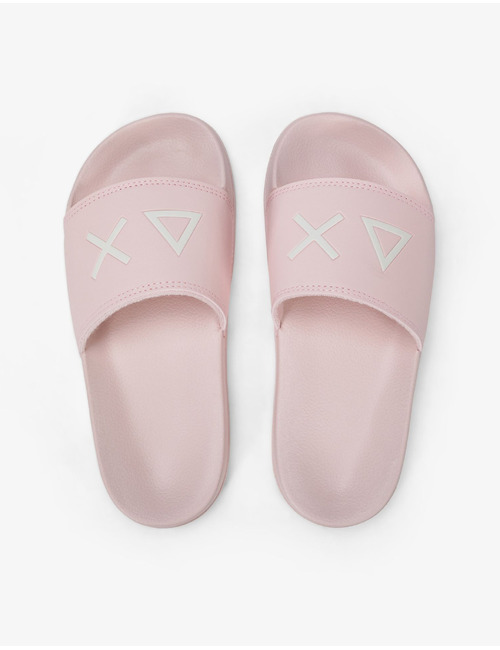 PU slippers in porselein roze