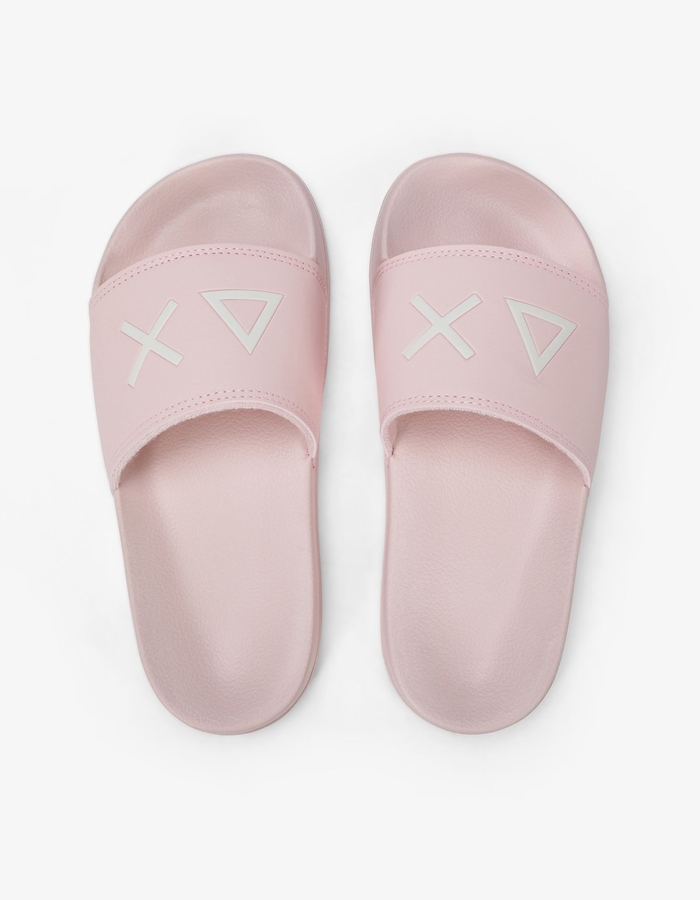 PU slippers in porselein roze