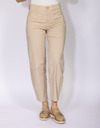 Elin broek in beige met rechte pijpen