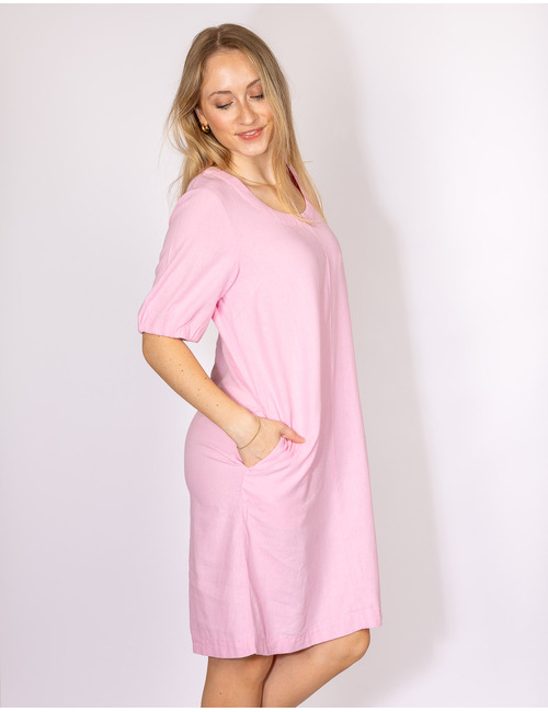 Freequent midi kleed roze