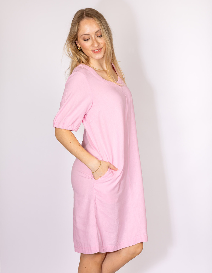 Freequent midi kleed roze