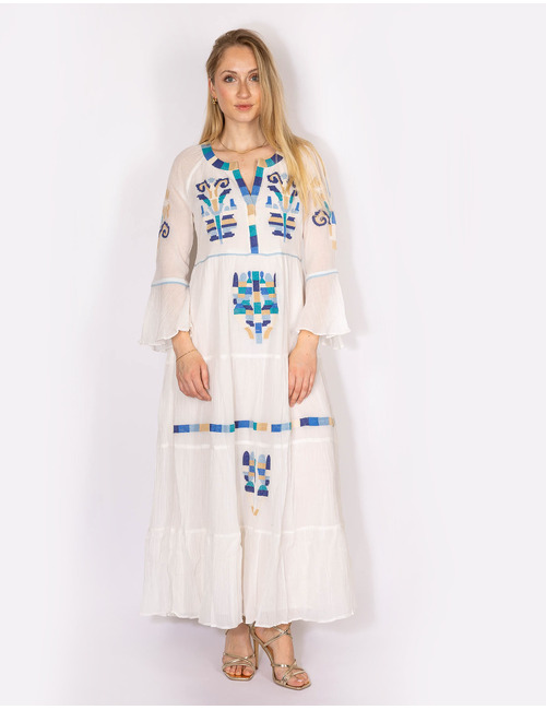 Rene Derhy lang kleed ecru