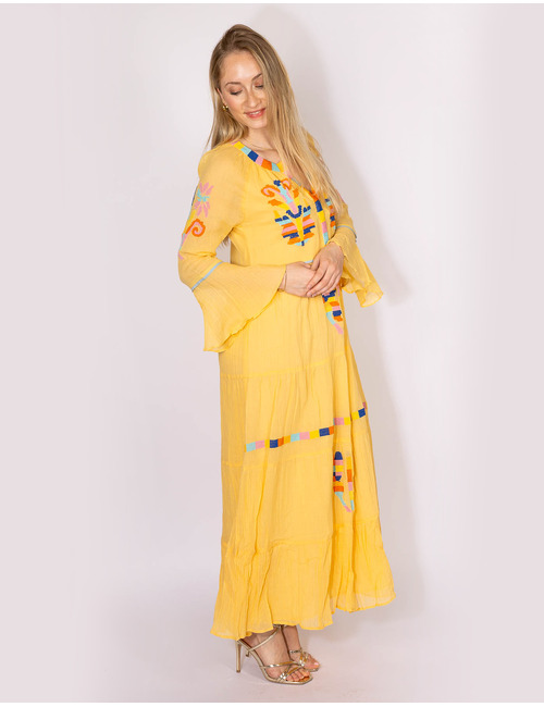 Rene Derhy kleed geel