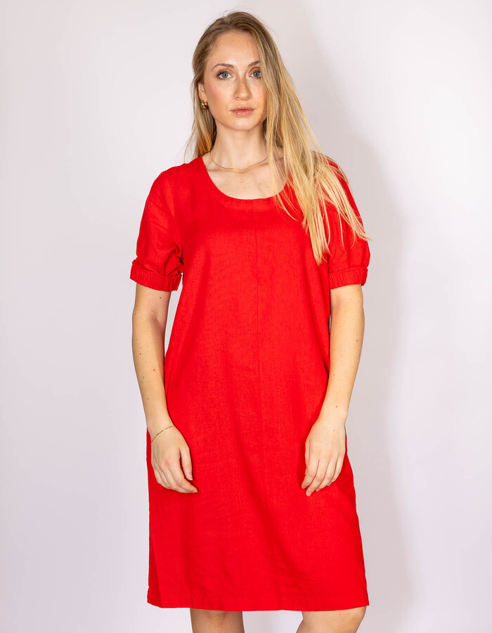 Freequent midi kleed rood