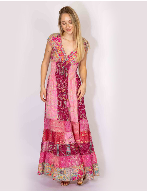 Rene Derhy lang kleed roze