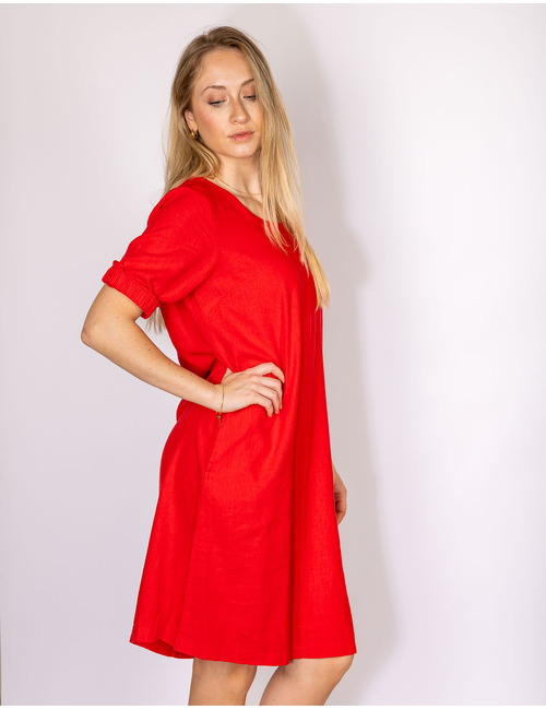Freequent midi kleed rood