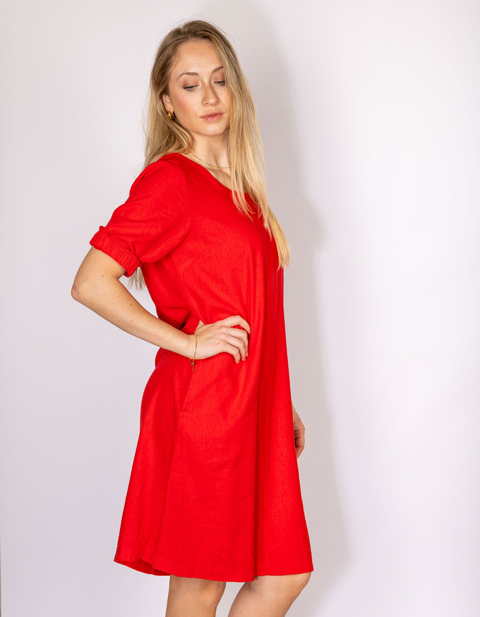 Freequent midi kleed rood