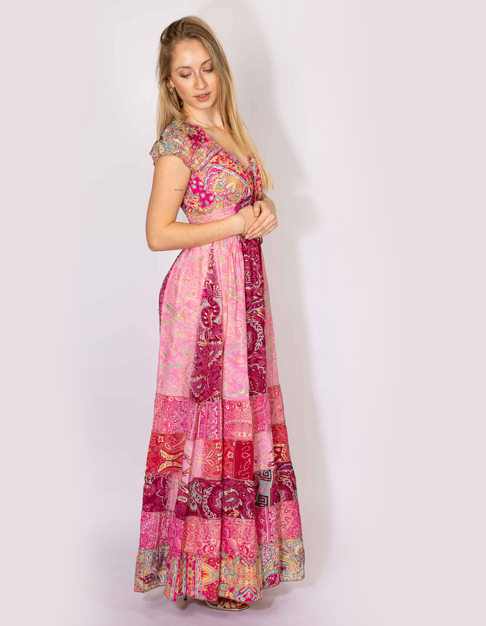 Rene Derhy lang kleed roze