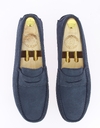 Jeans suède loafer met klassieke pennyband