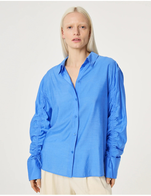 Navina blouse in helder blauw
