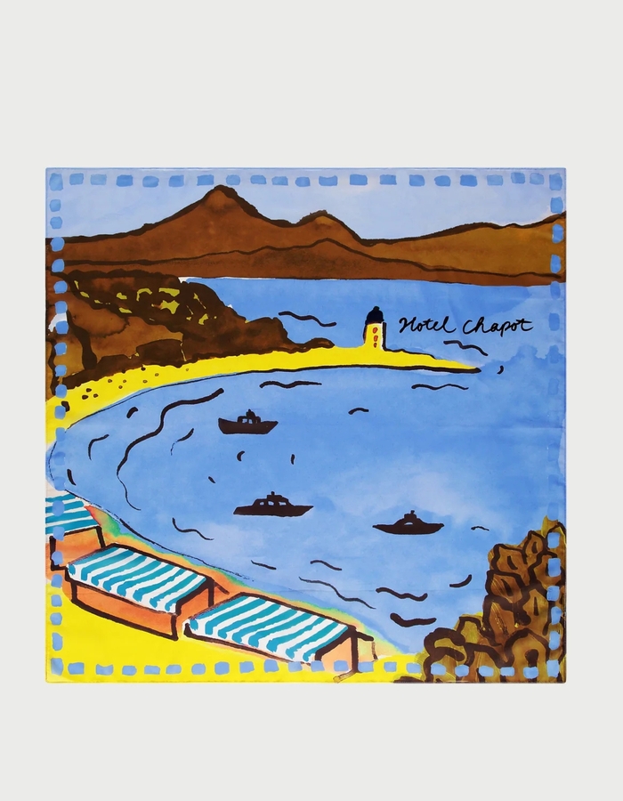 Chapot Postcard sjaal in blauw