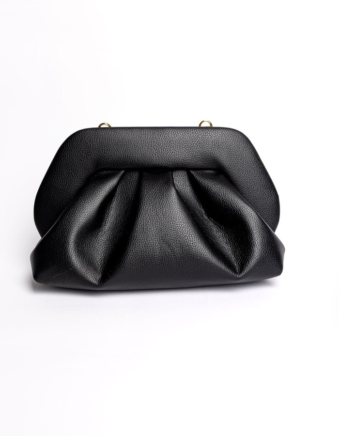 Themoirè handtas zwart