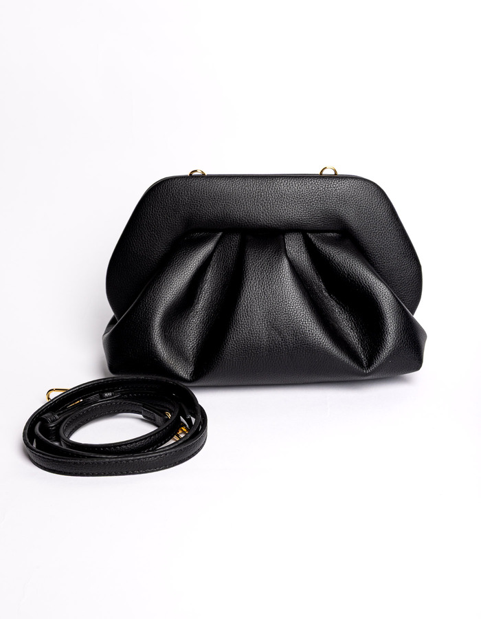 Themoirè handtas zwart