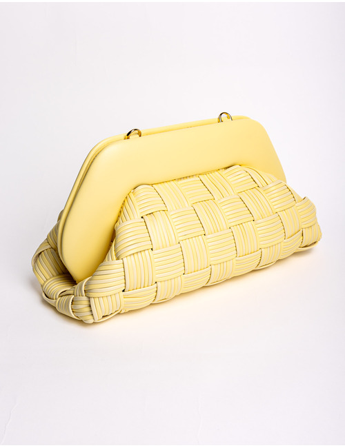 Themoirè handtas geel