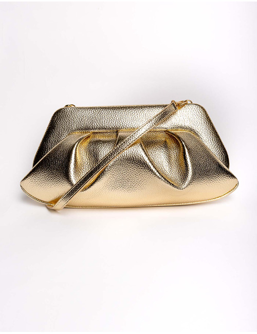 Themoirè handtas goud