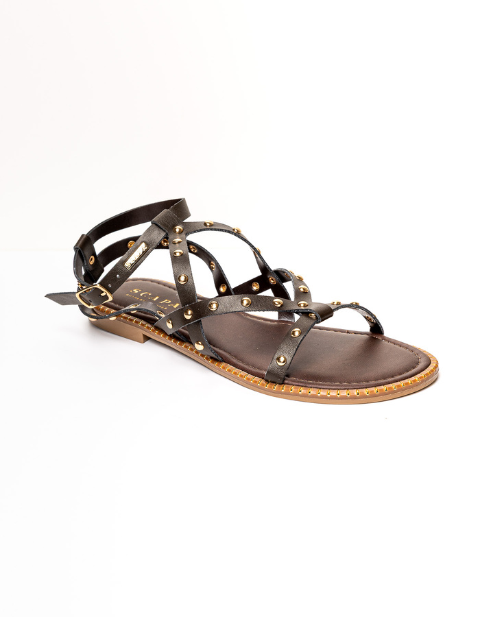 Scapa Dames sandalen met hak bruin