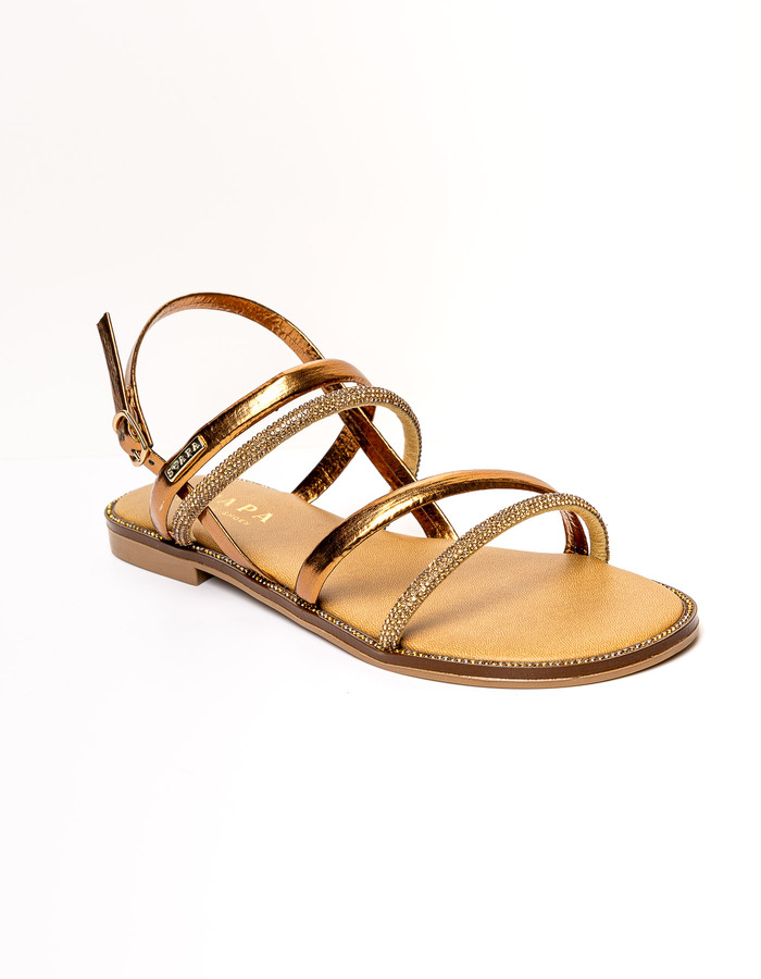 Scapa Dames sandalen met hak brons