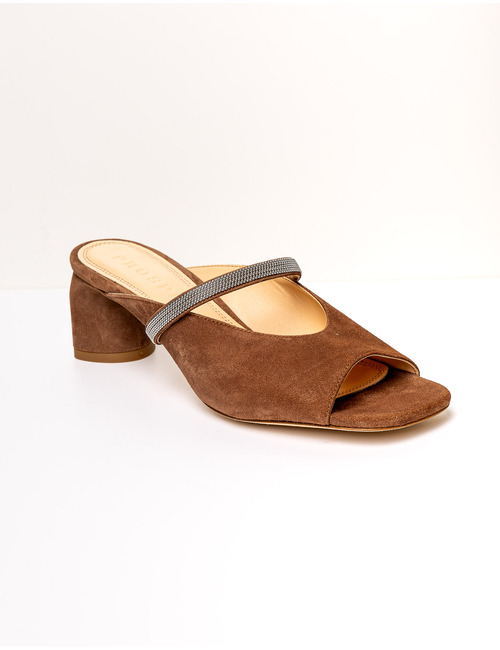 Prosperine platte sandalen bruin