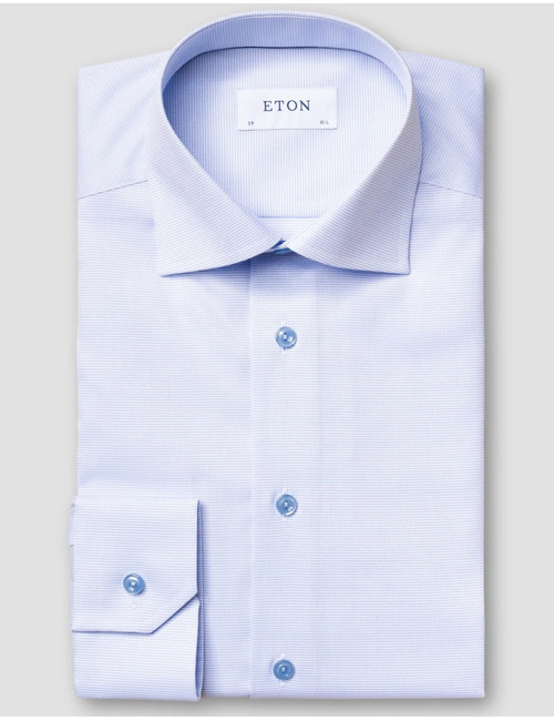 Slim Fit Hemd oxford katoen blauw