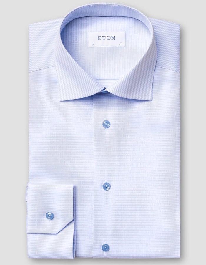 Slim Fit Hemd oxford katoen blauw