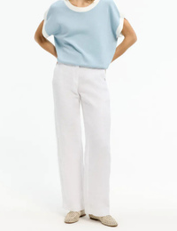 PHOCUS - Lange rok met kanten look en elastische taille