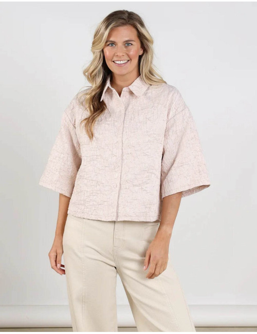 Nukus 3/4 mouw bloes beige