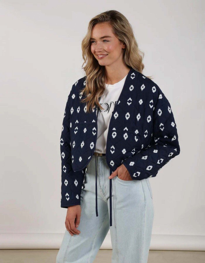 Nukus lange mouw gilet navy