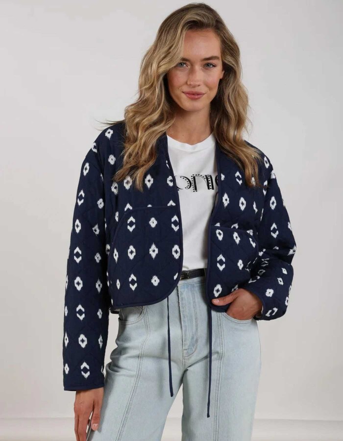 Nukus lange mouw gilet navy