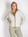 AUBETTE MEMORY TOUCH - Taupe windbreaker met capuchon en lichte constructie