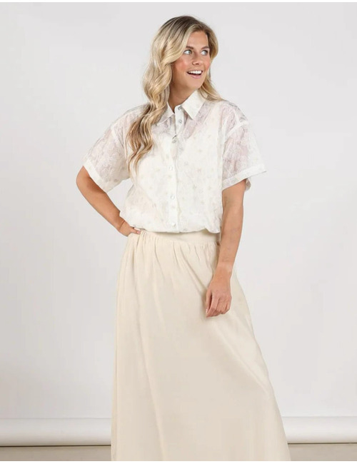 Nukus lange mouw bloes wit