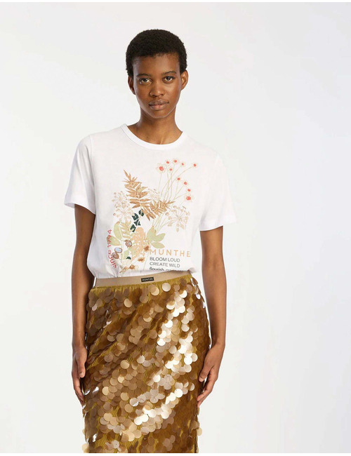 Munthe t-shirt korte mouw wit