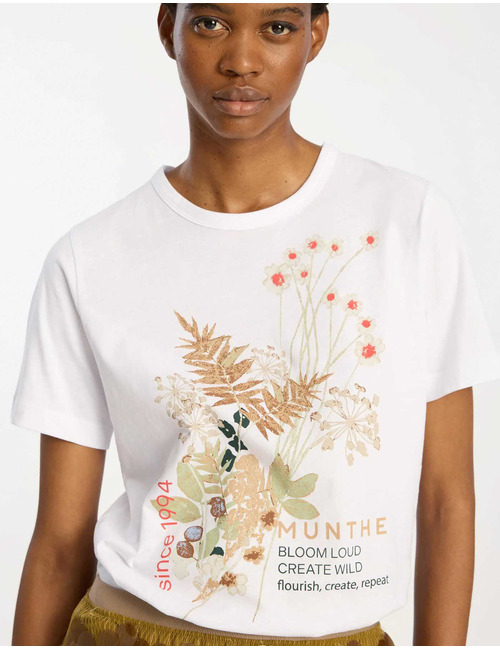 Munthe t-shirt korte mouw wit