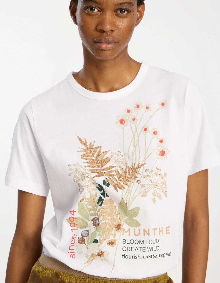 Munthe t-shirt korte mouw wit