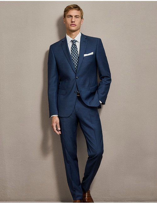 Kostuumvest in scheerwol met moderne pasvorm