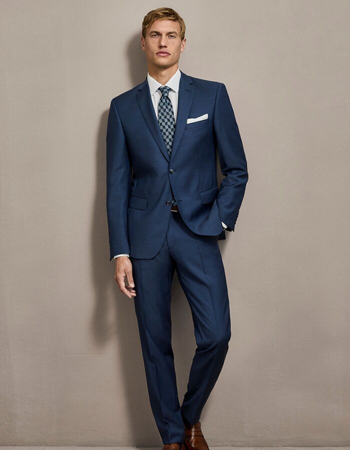 Kostuumvest in scheerwol met moderne pasvorm