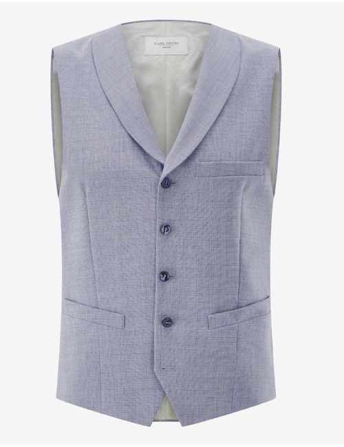 Kostuum gilet in scheerwol met moderne pasvorm