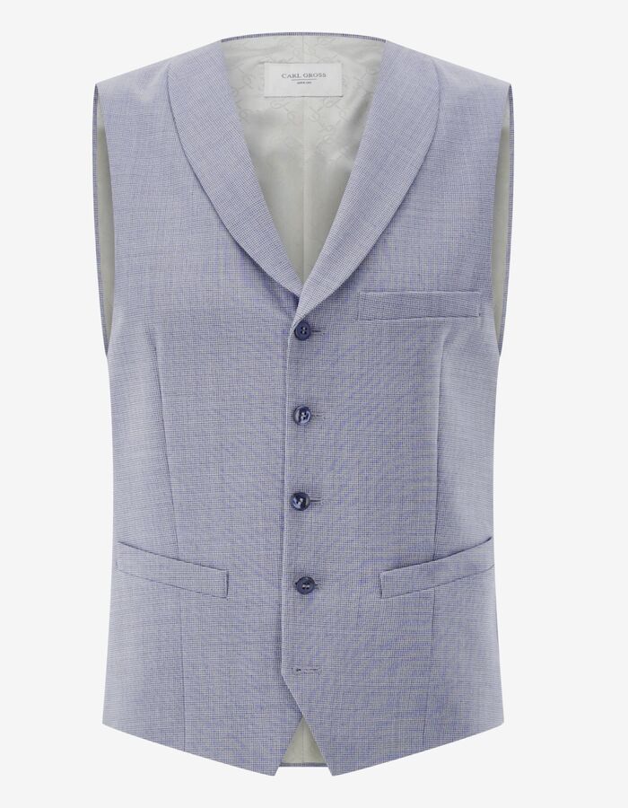 Kostuum gilet in scheerwol met moderne pasvorm