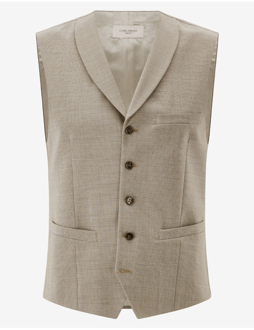 Kostuum gilet in scheerwol met moderne pasvorm